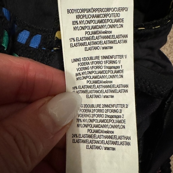 Blanca black and multicolor one piece swimsuit size 10 - Picture 8 of 9